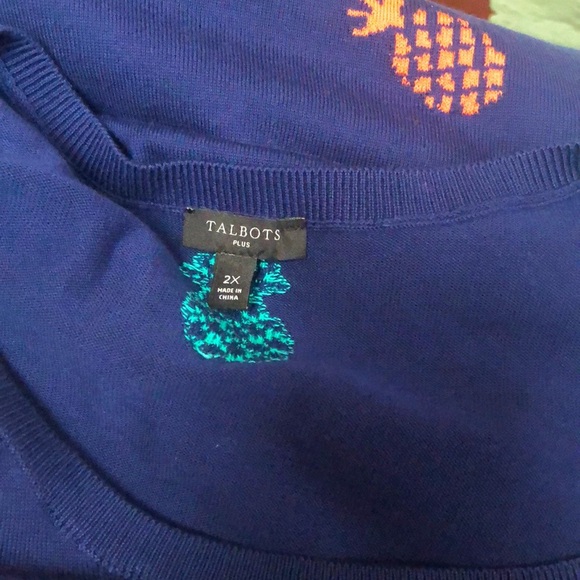 TALBOTS CHARMING SHELL - TOSSED PINEAPPLE - Picture 3 of 4